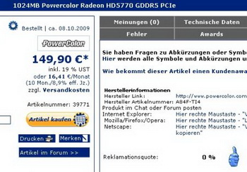 radeon HD 5750 and HD 5770 from powerColor